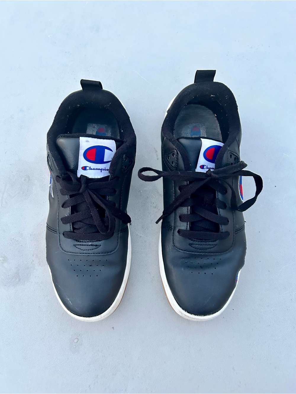 CHAMPION BOYS BB Classic Court Sneakers Shoes Black sz. 7Y